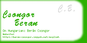 csongor beran business card