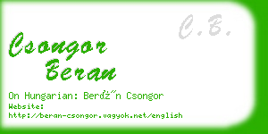 csongor beran business card